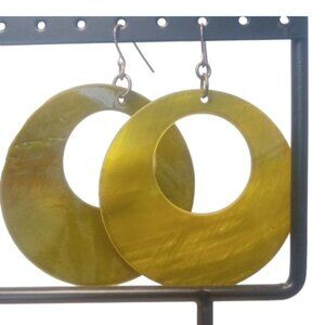Decree | Green iridescent earrings
